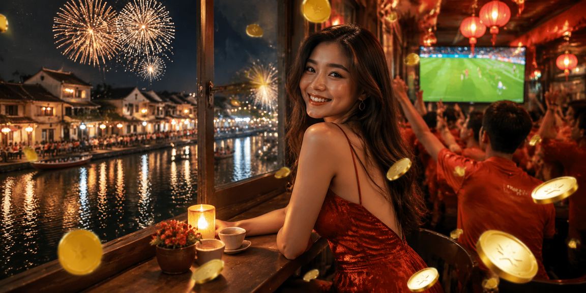 Người dùng tại Hội An thưởng thức cà phê và theo dõi kèo thể thao trên điện thoại